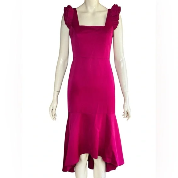 Aidan Mattox Fuchsia High Low Dress Size 0. G#2 - Picture 4 of 16